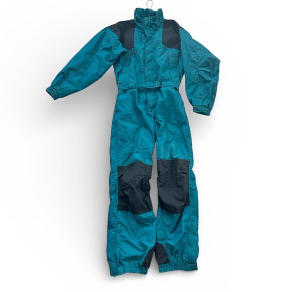 Columbia Other - Columbia Men’s Turquoise One Piece Snowsuit Sz‎ M Fleece Lined Vintage Ski Suit